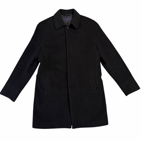 Banana Republic Coat Wool Cashmere Carcoat Mens Black Medium